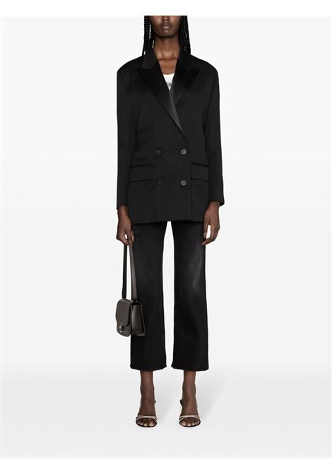 Black peak-lapels double-breasted blazer - women GOLDEN GOOSE | GWP01680P00096590100